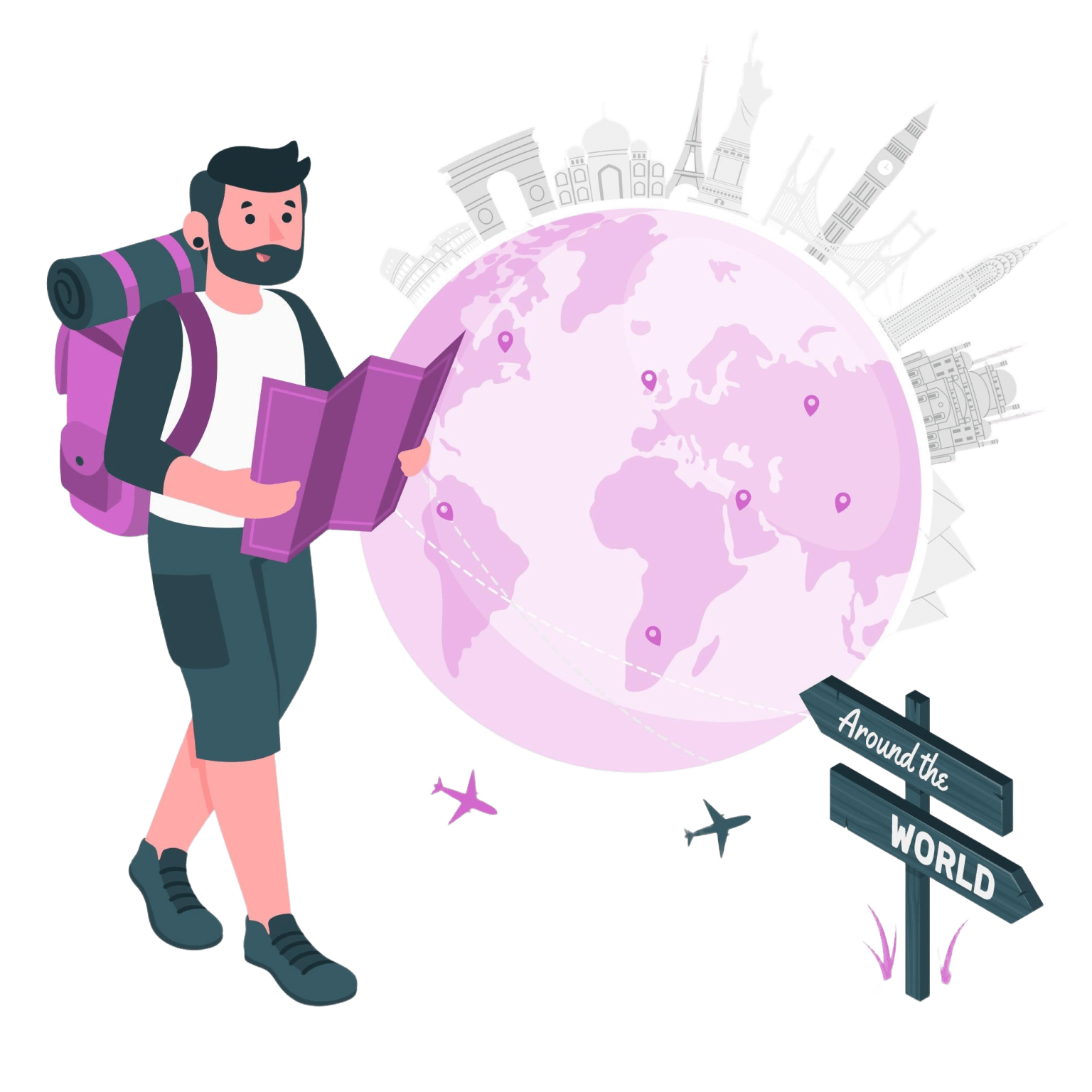Study Abroad Illustration